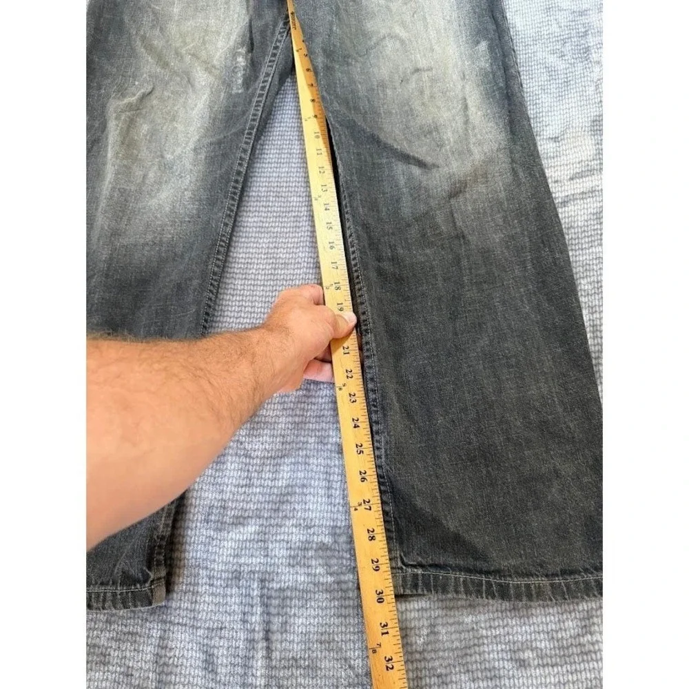 Southpole Relaxed Fit Faded Black Denim Jeans Mens 38x30 Baggy Y2K Streetwear‎